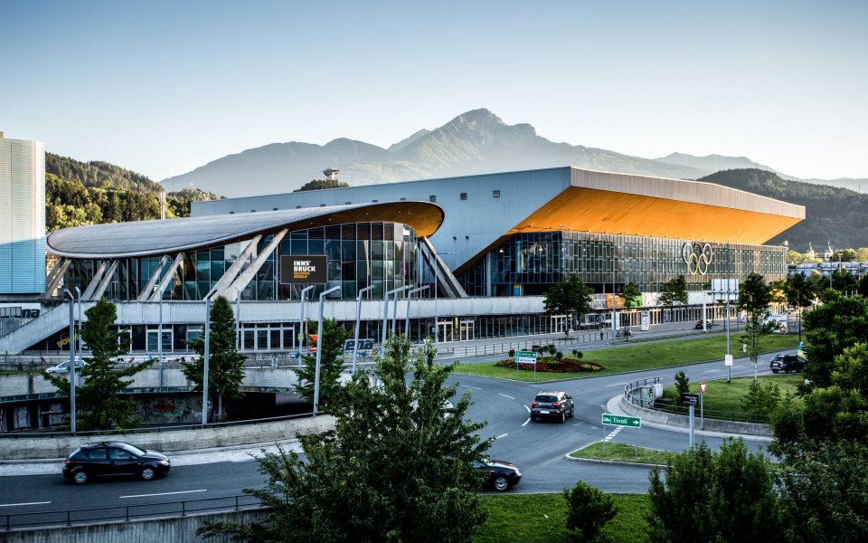 Sonnenuntergang Olympiaworld Innsbruck